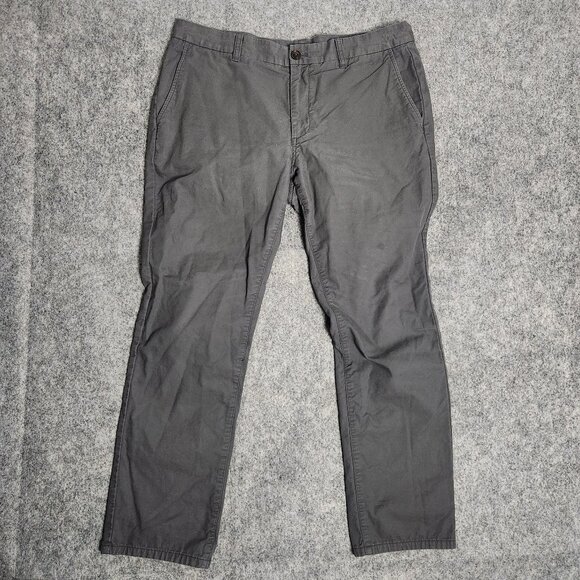 Bonobos Pants Men 35x28 Gray Flannel‎ Lined Stretch Washed Chino Pants Straight - Picture 1 of 7